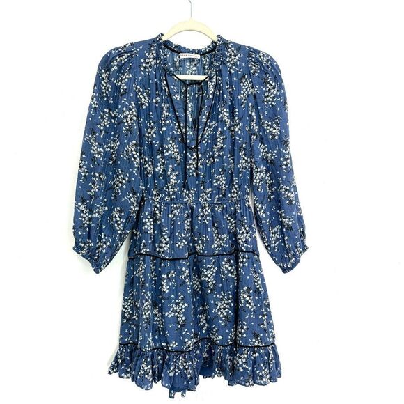 Ulla Johnson $637 Brienne Mini Dress in Cornflower Blue - Picture 9 of 13